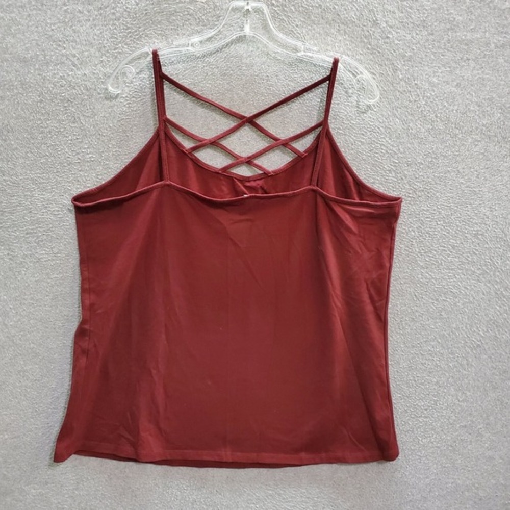 Maurices Women Top 2 Red Criss Cross Back Sleeveless Tank Casual Stretch NWT